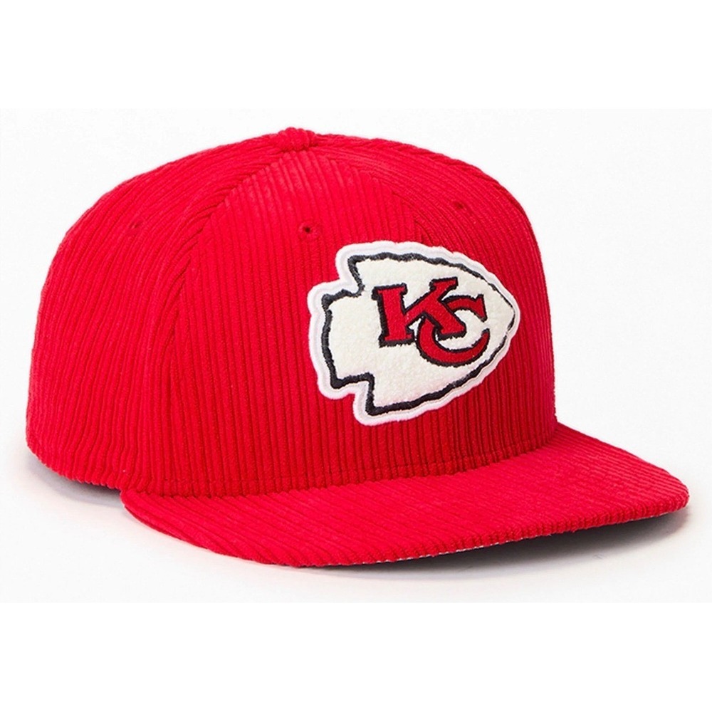 New Era Kansas City Chiefs Chenille Pop 59FIFTY Red Corduroy 7 1/2 Fitted Hat